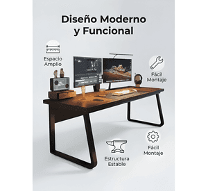 Escritorio oficina madera espesor 30mm 140x60x75cm
