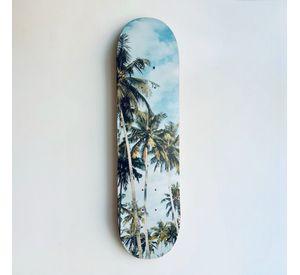 Cuadro Mural Tabla Skate Palmeras