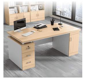 Escritorio moderno con cajoneras 140x60x77cm para oficina