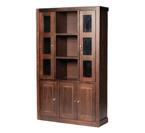 Vitrina Berlin Chocolate 3 Cuerpos Madera puerta Vidrio