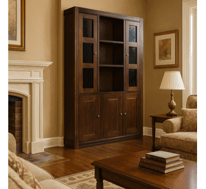 Vitrina Berlin Chocolate 3 Cuerpos Madera puerta Vidrio