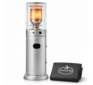 Estufa a Gas Exterior Terraza CILDRO LW Inox 1 35 metros Funda Gris