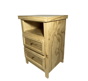 VELADOR DORMITORIO LIBRERO VICENZA 2 CAJONES MADERA NATURAL
