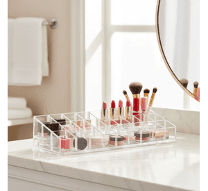 Organizador De Maquillaje Acrilico Transparente 24 Espacios