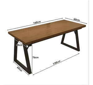 Escritorio oficina 160cm tablero grueso 30mm Negro