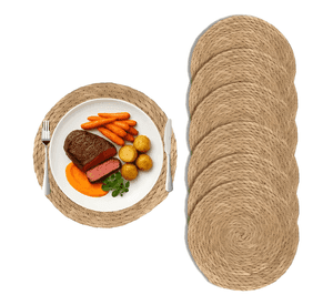 Set 6 individuales mantel fibra natural yute 35 CM