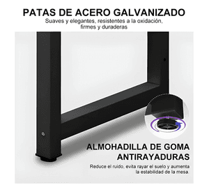 Escritorio oficina madera espesor 18mm 120x60x75cm