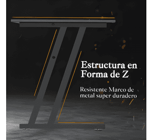 Escritorio esquinero en forma l con estantes 120cm gamer