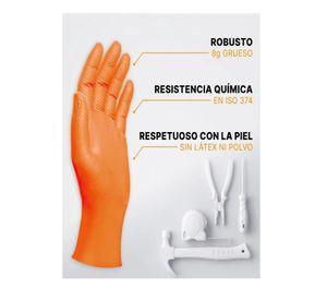 Guantes Naranjo Diamantado 8 5 Grs Pro Cleancarrier 50unds