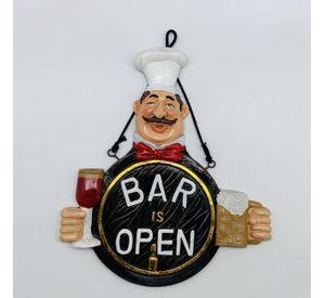 Letrero Señalética "Bar Open" Mural