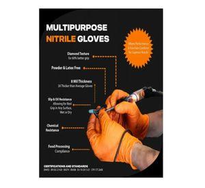 Guantes Naranjo Diamantado 8 5 Grs Pro Cleancarrier 50unds