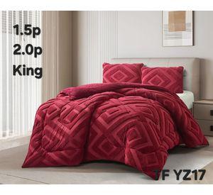 Cobertor de Invierno con Chiporro Jacquard Cutting 1,5 Plaza Burdeo