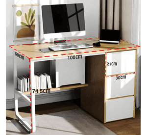 Any hogar escritorio pata metal oficina cajon 100x50x74.5cm