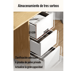 Escritorio pata metal oficina cajon 100x50x74cm