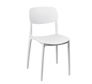 Silla Plástico Apilable Deco Estocolmo Blanca Escandinavia
