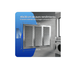 Celosia De Ventilacion Aluminio 40x30 Cm Rejilla Ventilacion