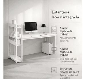 Escritorio h oficina madera espesor 18mm 120cm x 55cm x #10