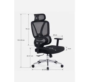 Silla Escritorio Ergonómica Base Metálica Dominus Pro
