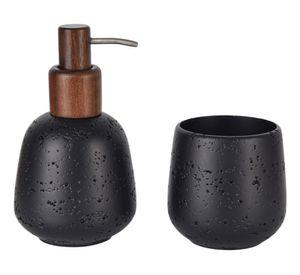 Accesorio baño poliresina Black 2 Piezas