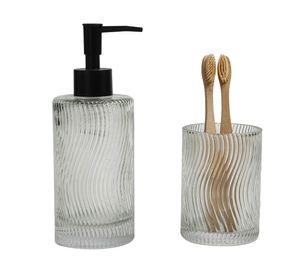 Accesorio baño vidrio transparente 2 Piezas