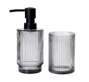 Accesorio baño vidrio gris 2 Piezas