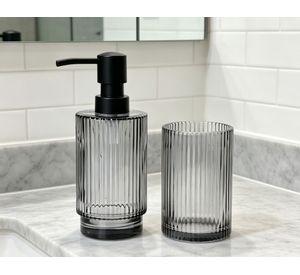 Accesorio baño vidrio gris 2 Piezas