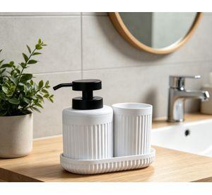 Accesorio baño blanco 3 Piezas
