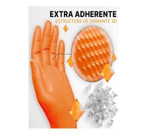 Guantes Nitrilo Naranjo Diamantado 8 5grs Pro Xl X500unds