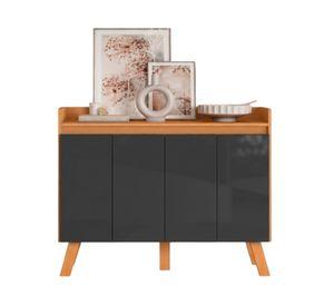 Buffet Floripa cinamomo grafito 4 puertas 84x108x35.8 cm