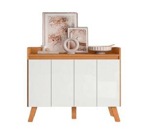 Buffet Floripa  cinamomo blanco 4 puertas 84x108x35.8 cm