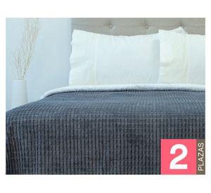 Frazada Flannel Outboss gris 2 Plazas