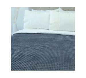 Frazada Flannel Outboss gris 2 Plazas