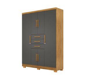 Clóset 6 puertas Taurus gris 207x151x47 cm