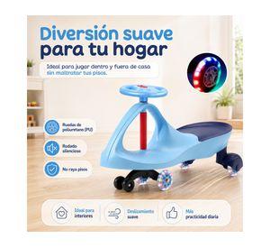Auto a pedales  Swing car auto giratorio azul con luces
