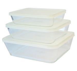 Contenedor con tapa Brisk 700/1400/2600 ml 6 piezas