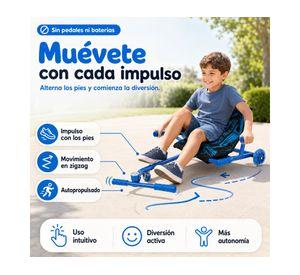 Easy roller a pedales led Wave azul