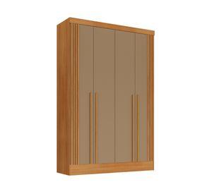 Clóset 4 puertas 3 cajones Viena cinamomo cappuccino 217x127.6x48 cm