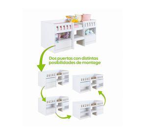 Cama infantil funcional 1 plaza blanco