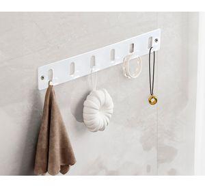 Percha 6 ganchos blanco