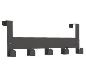 Percha puerta 5 ganchos gris