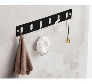 Percha 6 ganchos negro