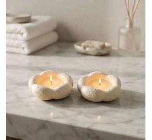 Set De 2 Velas Arom ticas Flor De N car