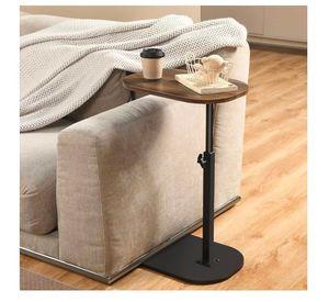 Mesa Auxiliar Regulable Para Cama Y Sofá Madera Negro