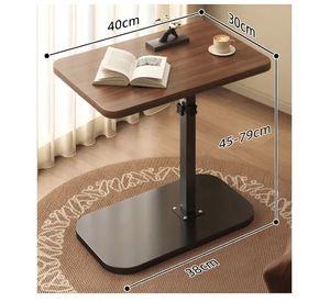 Mesa Auxiliar Regulable Para Cama Y Sofá Madera Negro
