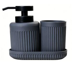 Accesorio baño gris 3 Piezas