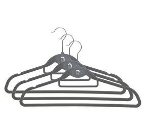 Colgador Terciopelo gris 3 unidades