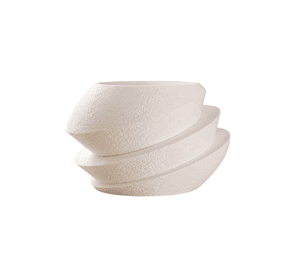 Macetero Decorativo Hogar- Forma Ovni 11 cm Blanco
