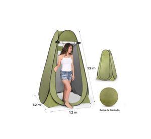 Carpa De Privacidad Pop Up Camping Ducha Vestidor Portatil Verde 120x190cm