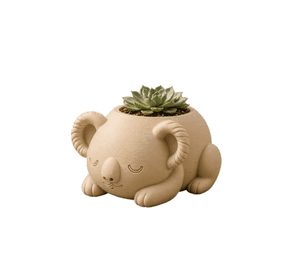 Macetero Decorativo Hogar- Koala Durmiente 10 cm Beige
