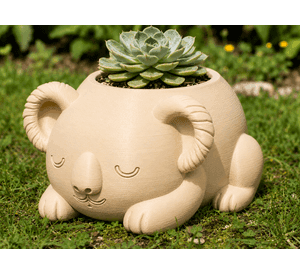 Macetero Decorativo Hogar- Koala Durmiente 10 cm Beige